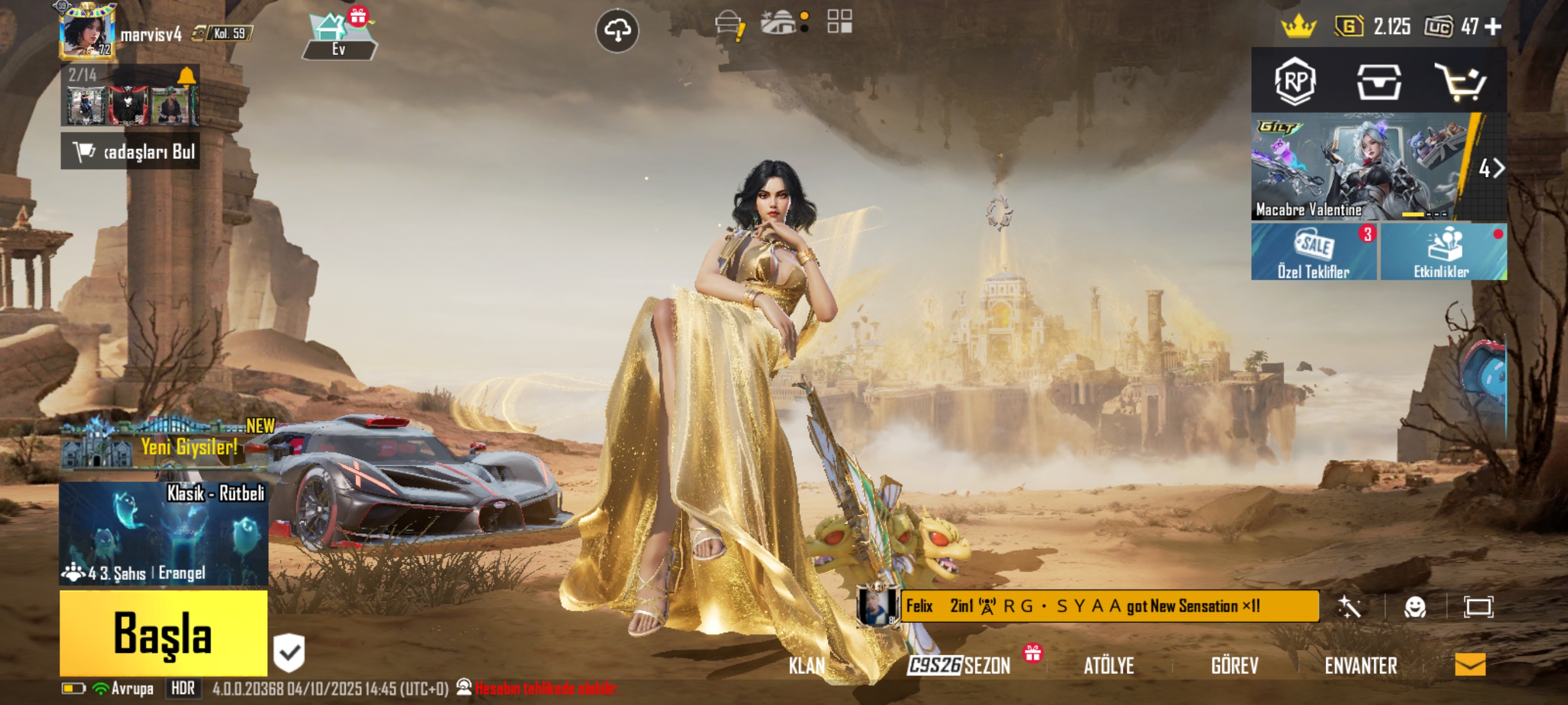 Pubg 84 destansı hesap